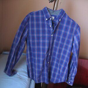 j crew woven plaid shirt m